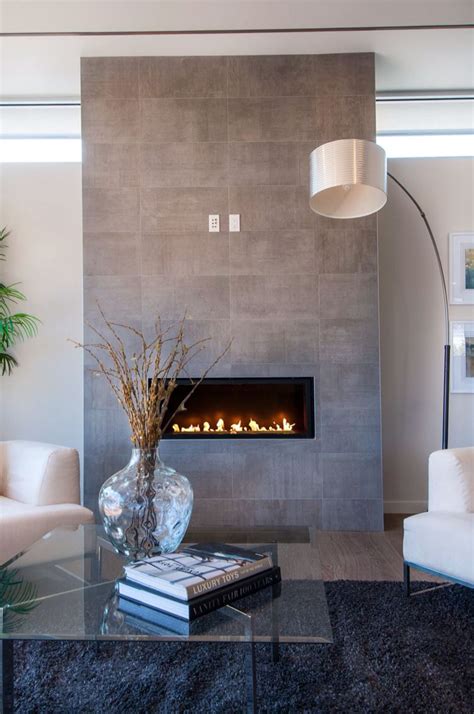 30 Modern Stone Tile Fireplaces