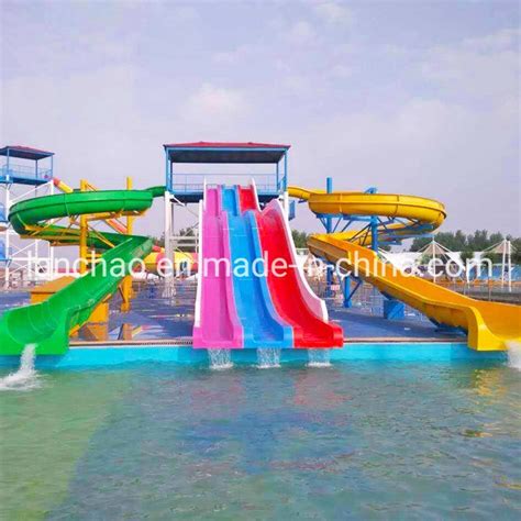 Water Park Design Rainbow Spiral Fiberglass Slide China Water Park