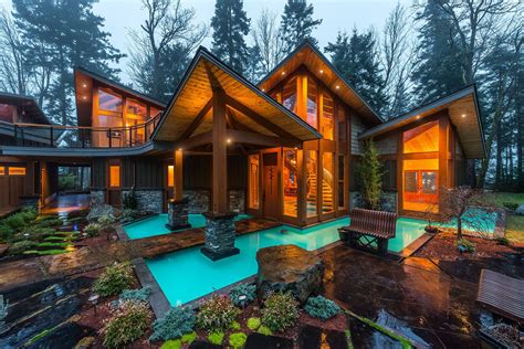 Luxury West Coast Contemporary Timber Frame Oceanfront Estate