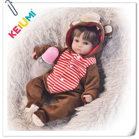 Keiumi Cartoon Silicone Doll Baby Cosplay 17 Inch Monkey Stuffed Doll
