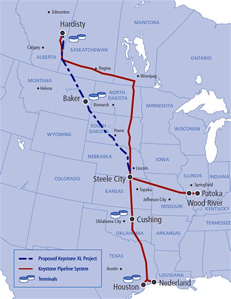 The red line shows the original keystone xl route from the 2008 application. Trump greenlights Keystone XL and Dakota Access pipelines ...
