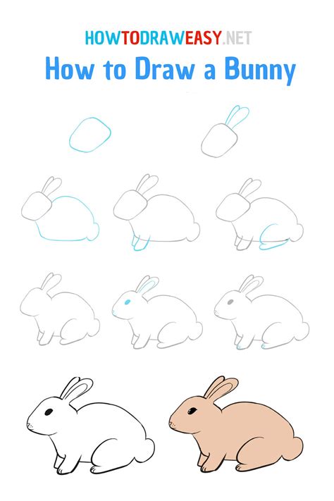 How To Draw A Bunny How To Draw Easy
