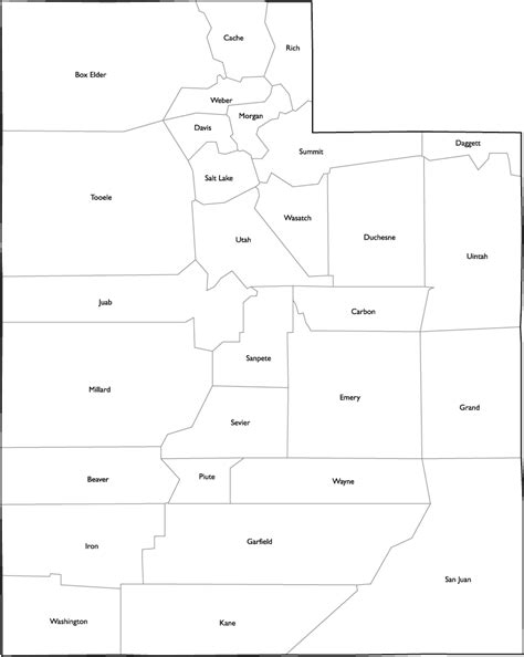 Utah County Map With Names