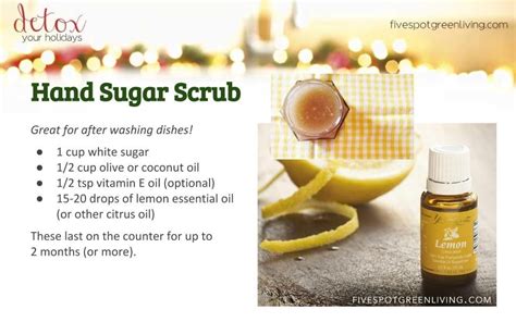 Homemade Lemon Sugar Hand Scrub