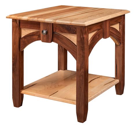Kensing End Table Amish Solid Wood Occasional Tables Kvadro Furniture