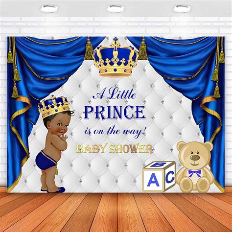 Buy Mehofoto Prince Baby Shower Backdrop Royal Blue Little Prince Baby