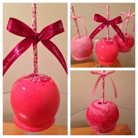 Pink Chocolate Dipped Apples Pink Candy Coated Apples Chocolate Covered