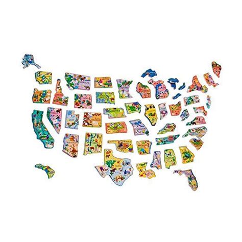 Ts Shure Wooden Magnetic Map Of The Usa Puzzle Toys