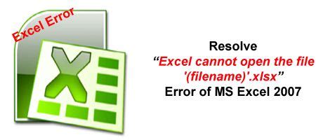 How To Fix Excel Cannot Open The File Filename Xlsx Error Of MS