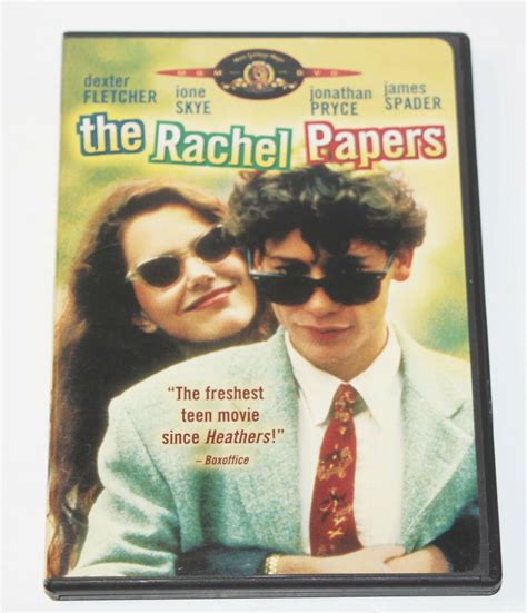 The Rachel Papers DVD 2003 Ione Skye D Fletcher 1980s Teen