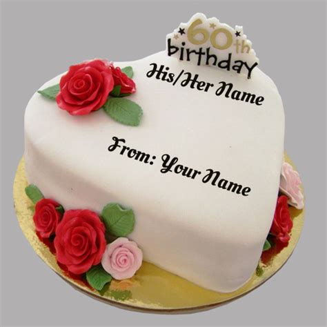 Free wishes for 60th birthday of friends, relatives and colleagues, your dad. Happy 60th Birthday Cake With Your Name