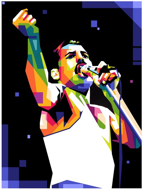 Freddie Mercury Queen Art Wpap Art Freddie Mercury Art