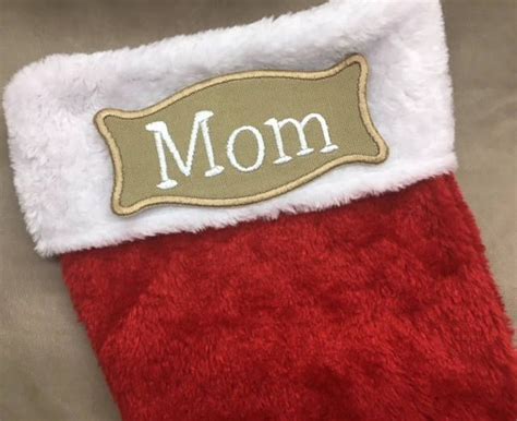 Christmas Stocking Name Patch Iron On Patch Personalized Patch
