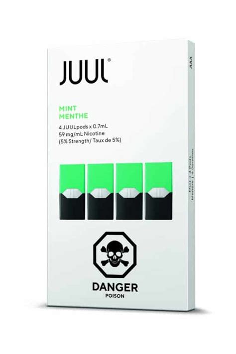 Available in 9mg/ml and 18mg/ml nicotine with free uk delivery available. JUUL Mint Pods - Canadian (4 Pack) >> VapeVine.ca