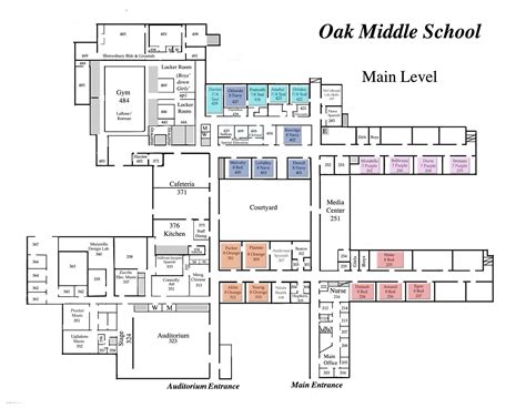 Oms Main Floor Map Oak Middle School