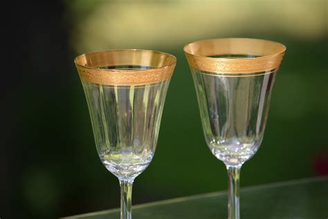 Vintage Gold Encrusted Wine Glasses Set Of Morgantown Circa S Wedding Toasting