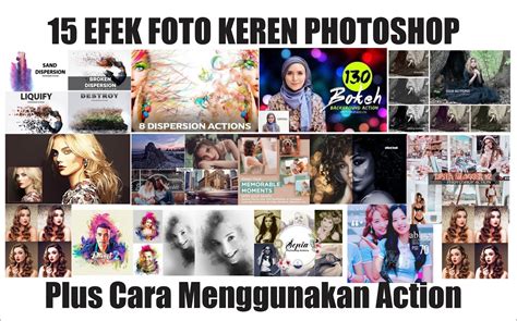 15 Efek Foto Keren Photoshop Free Action Cara Menggunakan Action