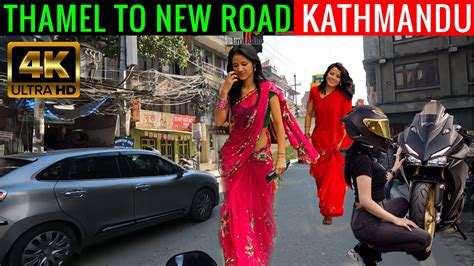thamel to new road kathmandu kathmandu city bike capital of nepal walk man 4k youtube