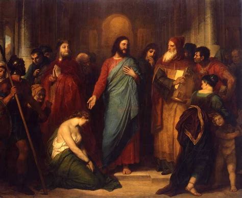 The Adulteress Before Christ 1868 Johann Michael Ferdinand