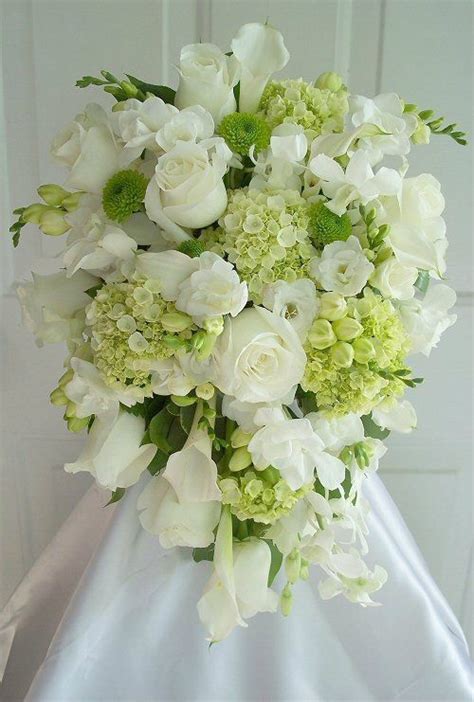 Teardropcascading Wedding Bouquet White Calla Lilies