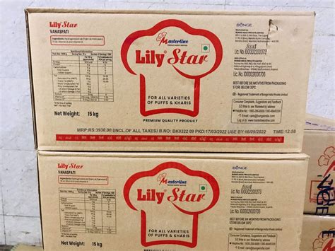 Bunge Lily Star Vanaspati Ghee Packaging Type Carton Packaging Size