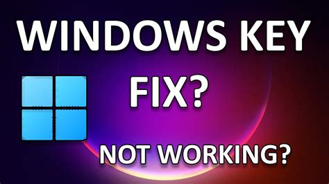 How To Fix Windows Key Not Working In Windows Youtube