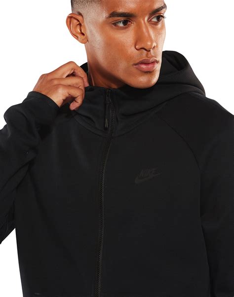 Nike Mens Tech Fleece Full Zip Hoodie Black Life Style Sports Ie