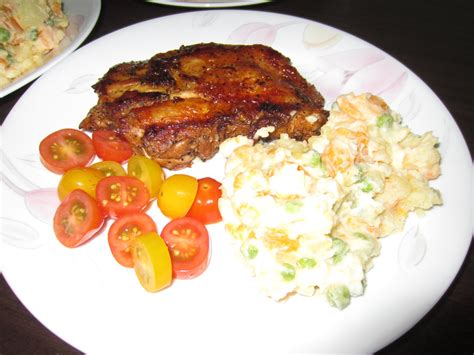 This is chicken salad the way i like it. Mima's Oven: Black Pepper Chicken Chop with Creamy Potato ...