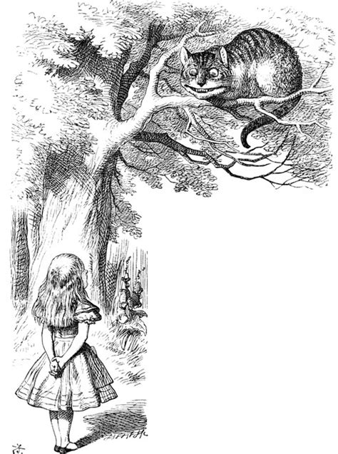 Carroll Alice 1865 Nalice And The Cheshire Cat Illustration By Sir