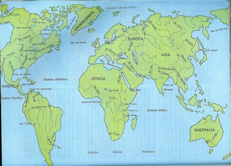 Mapa Dos Mares Do Mundo