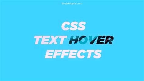20 Css Text Hover Effects From Codepen Graphic Pie