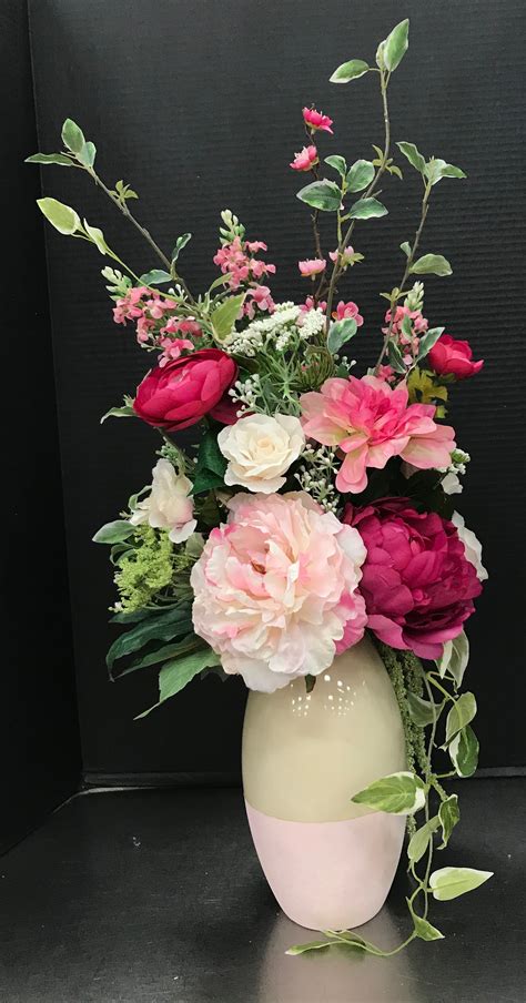 Medium Pink Spring Arrangement By Andrea Spring Flower Arrangements