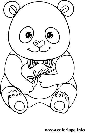 Coloriage Adorable Panda Mignon Bebe JeColorie
