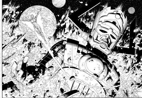 Galactus And Nova Dps New Avengers 40 Jim Cheung Comic Art Art Comic