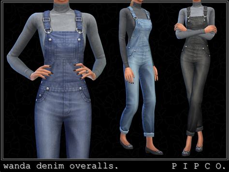 The Sims Resource Wanda Denim Overalls