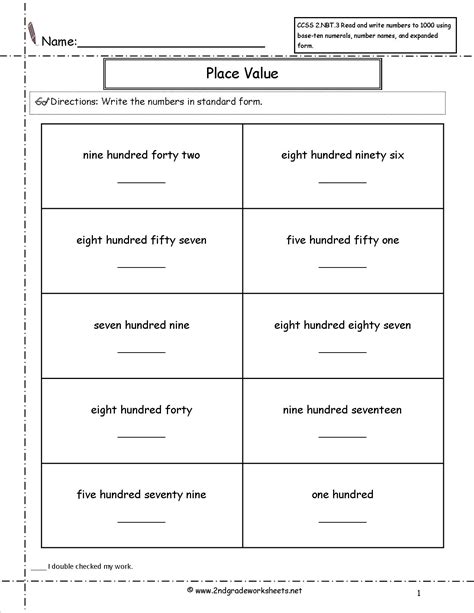 Place Value Word Form Worksheets Printable Printable Forms Free Online