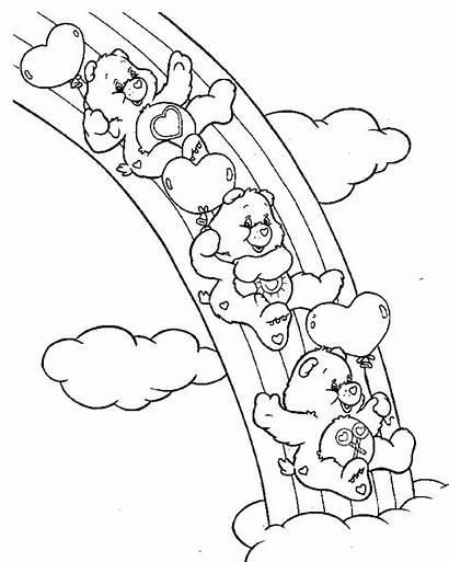 Coloring Care Bears Rainbow Pages Nature Bear