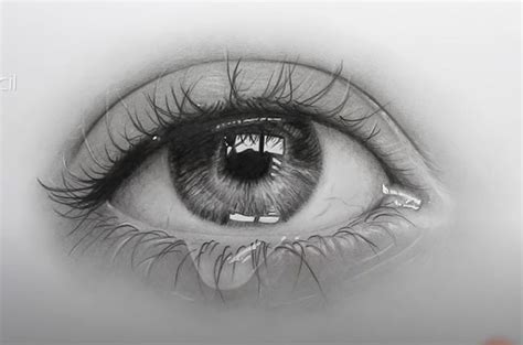 How To Draw A Realistic Eye Crying Step By Step F1b