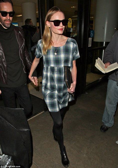 The Catwalk Continues Kate Bosworth And Fiancé Michael Polish Arrive At Lax Following London