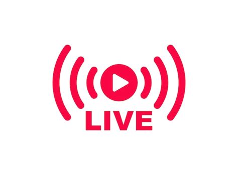 Premium Vector Live Streaming Button Live Stream Icon Live