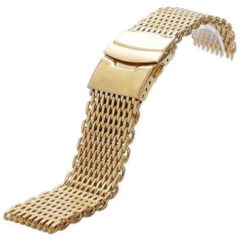 18mm 22mm 24mm Stainless Steel Mesh Watch Band Strap Fold ...