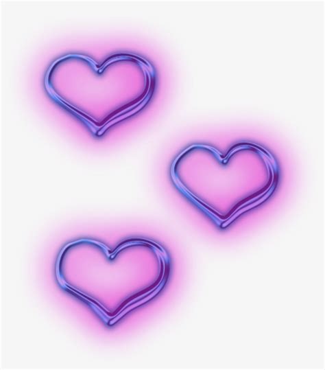 Transparent Neon Purple Heart Banner Black And White Purple Aesthetic Tumblr Transparent PNG