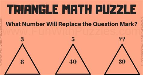Picture Math Triangle Puzzle For Adults With An Answer