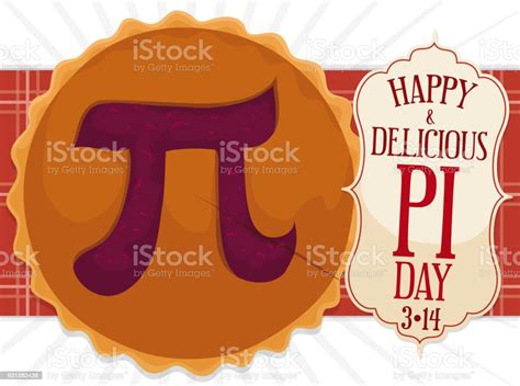 Delicious Pie With Label For Pi Day Celebration Stock Illustration Download Image Now Pi Day