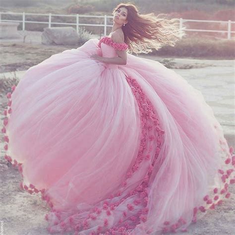 Pink Gown Magic Shot By Said Mhamad Quinceanera Dresses Pink Pink
