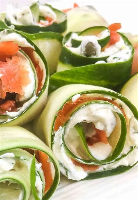 Smoked Salmon Stuffed Cucumber Roll Ups Tiny Kitchen Divas