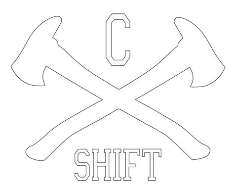 Fire Department C Shift Crossed Axes Vinyl Decal Etsy