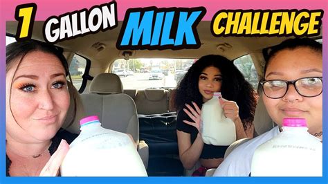 Girls Do The 1 Gallon Of Milk Challenge Youtube