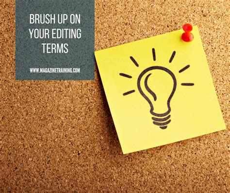 Brush Up On Your Editing Terms
