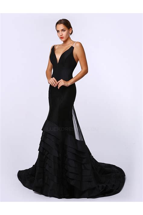 Trumpetmermaid Long Black Prom Evening Formal Party Dresses Ed010714